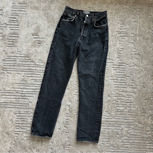 Agolde 90’s Pinch Waist in Black Tea - Picture 4 of 15